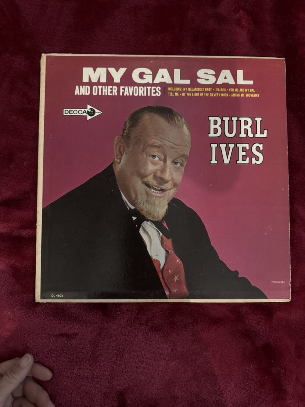 Burl Ives My Gal Sal LP Decca Inner Sleeve Shrink Wrap For Me And My Gal